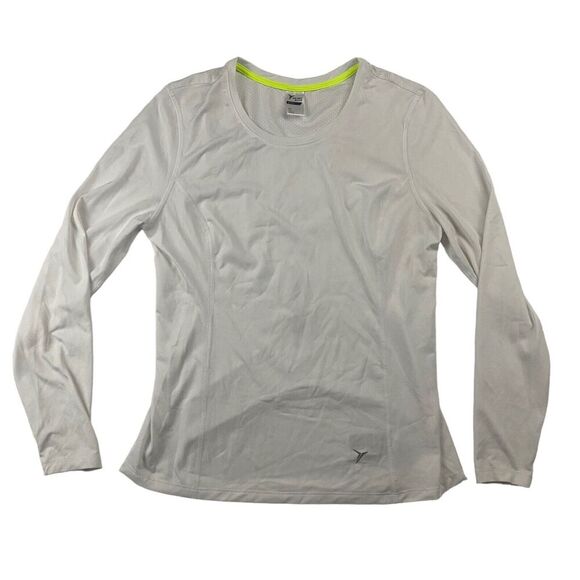 Old Navy Active Go-Dry White Running Lightweight Long Sleeve Mesh T-Shirt Sz S - Picture 1 of 9